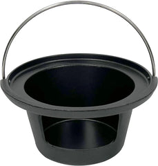 Cast Iron Ash Can with Handle for Medium Big GreenEggs,Charcoal Ash Pot Green Egg Accessories Must Haves,Perfectly Paired with Fire Grate/Charcoal Basket for Use | Quick & Easy Cleaning