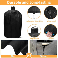 Grill Cover for Large Big Green Egg and Kamado Classic Joe Smoker Grills