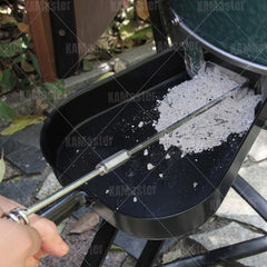 Ash Pan Compatible with Big Green Egg Ash Removal Tool Green Egg Accessories Kamado Grill Joe and other Charcoal Kamado Stove,BBQ Charcoal Grill Ash Scoop Fire Poker
