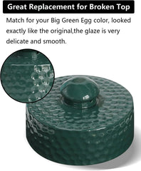 Accessories for Big Green Egg, Top Damper Cap for Big Green Egg Replacement Parts, Ceramic Chimney Cap for Big Green Egg Medium, Large and XLarge Size