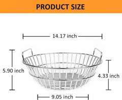 304 Stainless Steel Charcoal Ash Basket for Large Big Green Egg