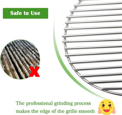 Cooking Grill Grates for Medium Big Green Egg,Stainless Steel Round Wire Grill Grate,Cooking Grate Replacement for Most Barbecue Ceramic Grill and Smoker 15.5“ for M BGE