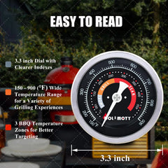 Upgraded Replacement Thermometer for Kamado Joe Accessories