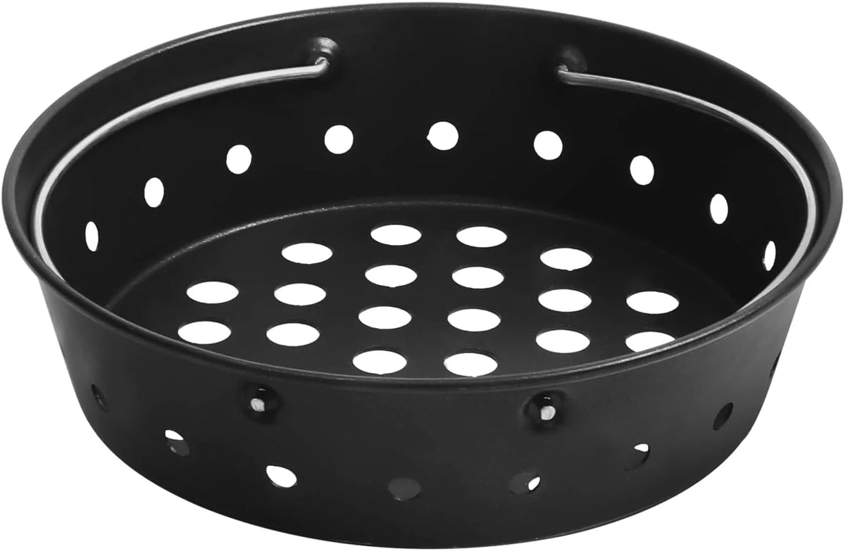 Charcoal Basket Carbon Steel Fire Bowl for MiniMax,Small&Medium Bigg Green Eggs,Heavy Duty Enamel Coated Charcoal Ash Basket with Handles,Fire Box Bowls Ash Basket also for JR Kamado Grill