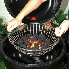 304 Stainless Steel Charcoal Ash Basket for Large Big Green Egg