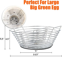The Accessories for Big Green Egg, Ash Charcoal Basket for Large BGE, Parts for Big Green Egg, Stainless Steel Grill Ash Baskets for The Large(L) BGE and Kamado the Joe Classic(with Divider)