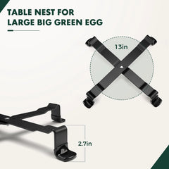 Grill Stand for Big Green Egg Nest,Big Green Egg Accessories Kamado Grill Table Nest Stand (Fit M BGE)