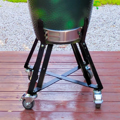 Medium BGE Nest,Grill Stand for BGE Accessories, Rolling Nest with Heavy Duty Locking Caster Wheels Powder Coated Steel for BGE Smoker Kamado Joe Grill Stand Accessories